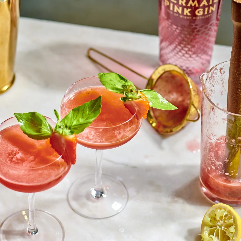 Mermaid Pink Gin In A Cocktail Recipe With Kombucha