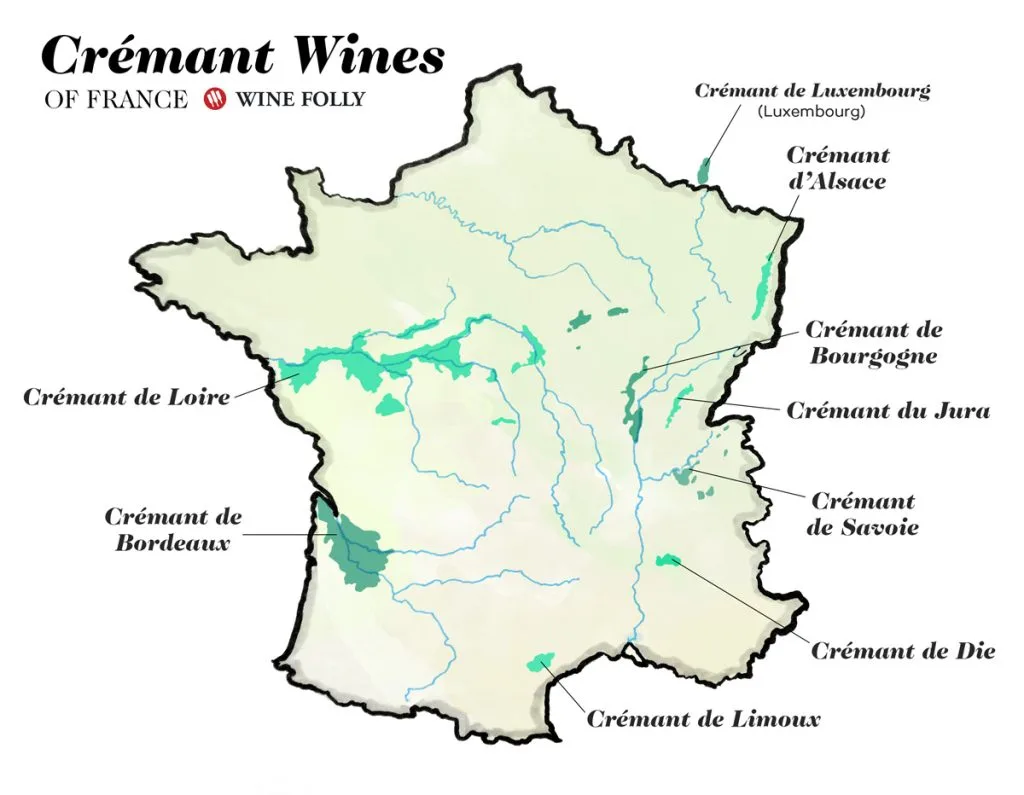 ALL THINGS DRINKS - Wine Folly - Cremant-wines-of-France-map